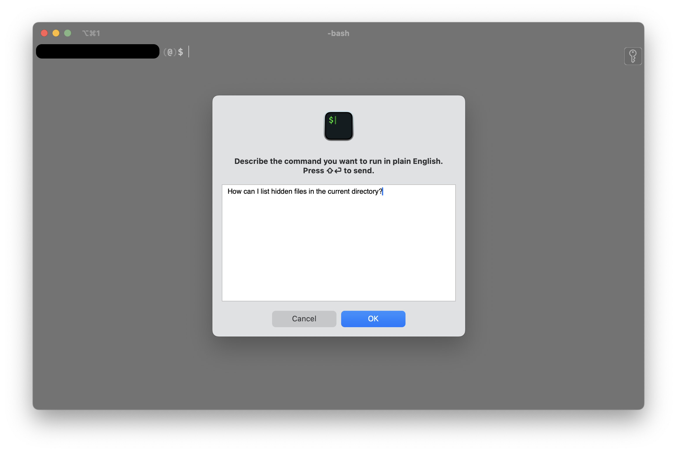 iterm2 prompt window