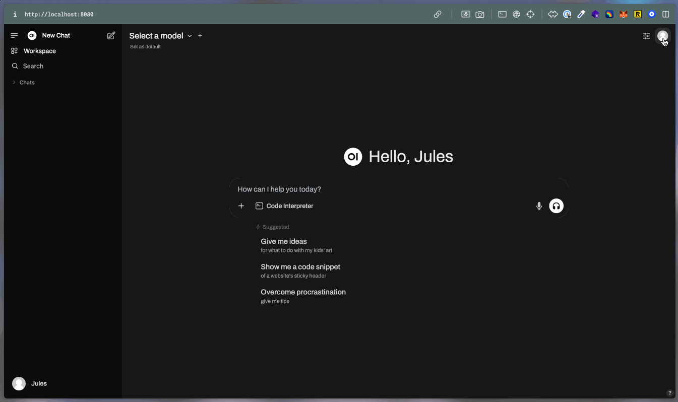 Open WebUI Helicone Setup